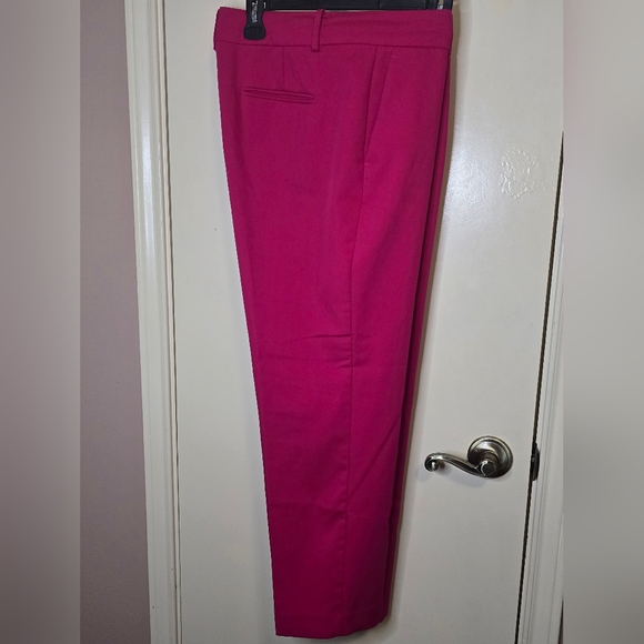 Ann Taylor Petite Pink Eva Ankle Pant Size 16 Curvy Fit Straight Leg - Picture 5 of 8